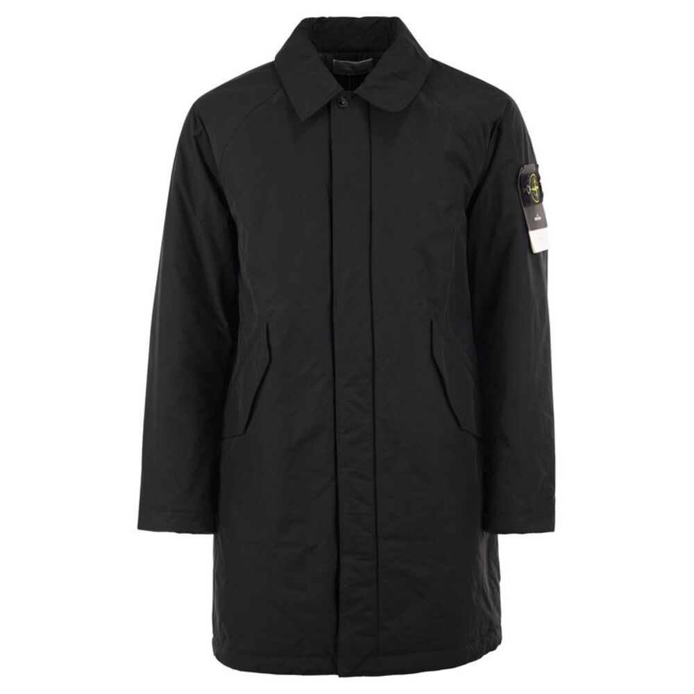 Stone Island Men Micro Reps Padded Coat With Compass Badge